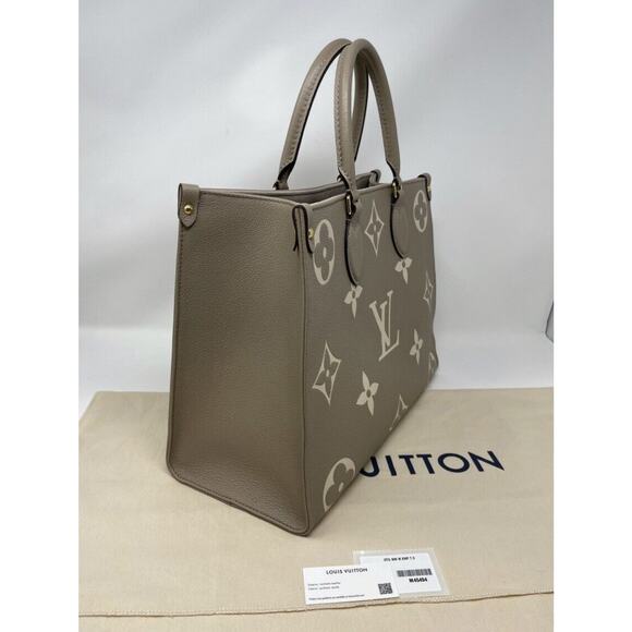 Louis Vuitton OnTheGo Tote MM Gray Turtle dove Empreinte Leather - Picture 9 of 13